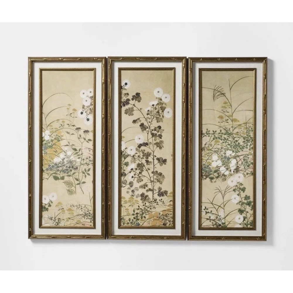 (Set of 3) 12"x28" Floral Wall Art - Threshold designed with Studio